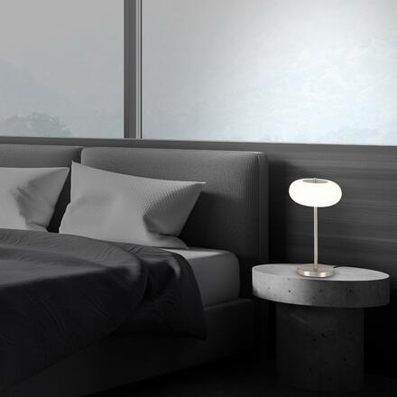 BRILONER LED stolní lampa, pr. 19,8 cm, 4,5 W, matný nikl BRILO 7030-012