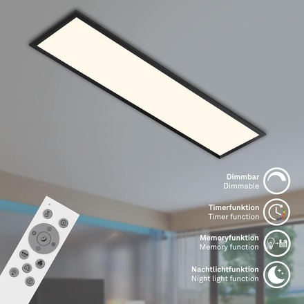 BRILONER CCT svítidlo LED panel, 100 cm, 24 W, 2400 lm, černá BRILO 7054-015