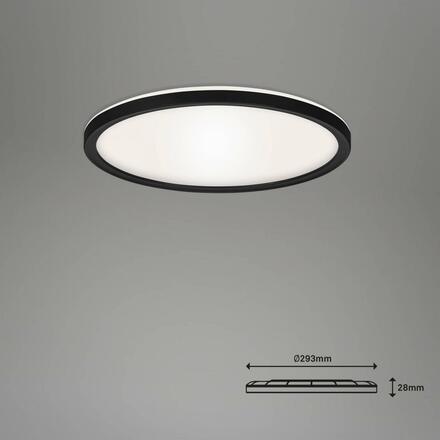 BRILONER CCT svítidlo LED panel, pr. 29,3 cm, 18 W, 2400 lm, černá BRILO 7058-015