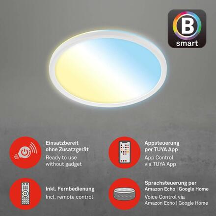 BRILONER CCT svítidlo LED panel, pr. 29,3 cm, 18 W, 2400 lm, bílé BRILO 7058-016