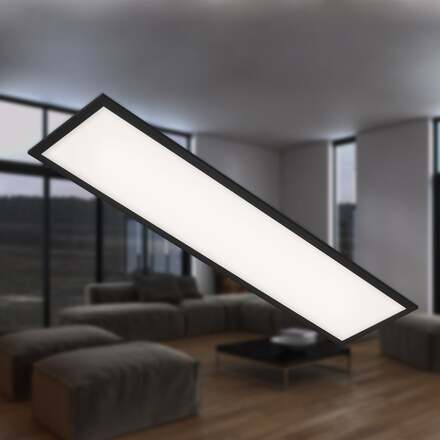 BRILONER Slim svítidlo LED panel, 100 cm, 22 W, černá BRILO 7067015