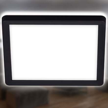 BRILONER Slim svítidlo LED panel, 19 cm, 12 W, černá BRILO 7153-415