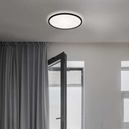 BRILONER Slim svítidlo LED panel, pr. 29,3 cm, 18 W, černá BRILO 7155-415