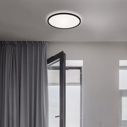 BRILONER Slim svítidlo LED panel, pr. 29,3 cm, 18 W, černá BRILO 7155415