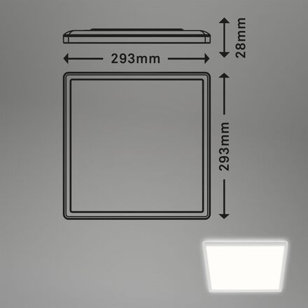 BRILONER Slim svítidlo LED panel, 29,3 cm, 2400 lm, 18 W, bílé BRILO 7156416