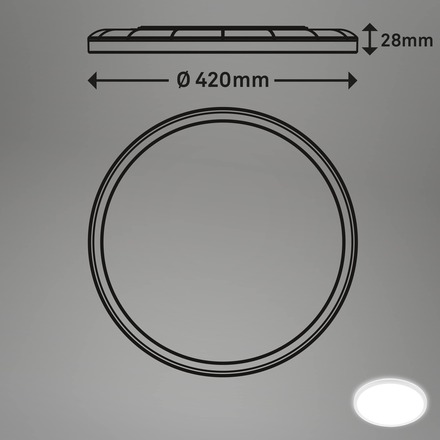 BRILONER Slim svítidlo LED panel, pr. 42 cm, 3000 lm, 22 W, bílé BRILO 7157-416