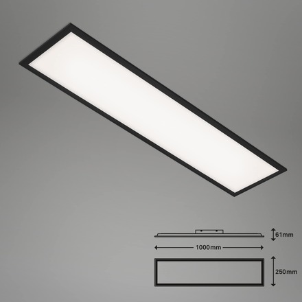 BRILONER CCT svítidlo LED panel, 100 cm, 24 W, 2600 lm, černá BRILO 7167-015