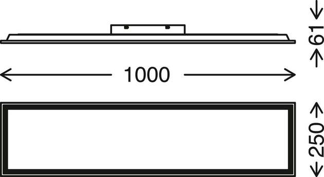BRILONER CCT svítidlo LED panel, 100 cm, 24 W, 2600 lm, černá BRILO 7167015