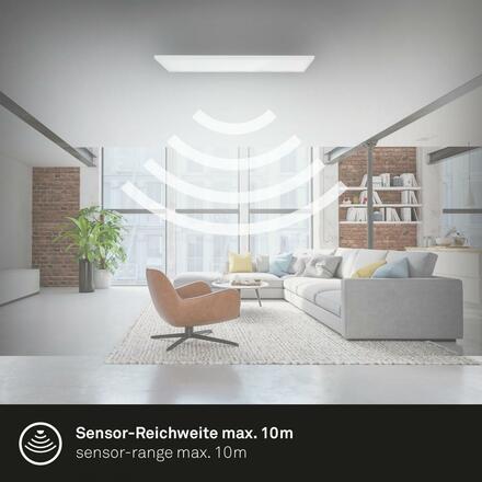 BRILONER Svítidlo LED panel s čidlem, 119,5 cm, 4100 lm, 38 W, bílé BRILO 7189-016