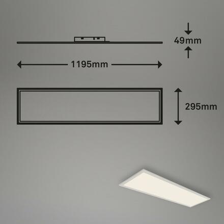 BRILONER Svítidlo LED panel s čidlem, 119,5 cm, 4100 lm, 38 W, bílé BRILO 7189-016