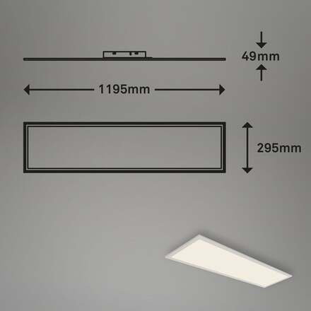 BRILONER Svítidlo LED panel s čidlem, 119,5 cm, 4100 lm, 38 W, bílé BRILO 7189016