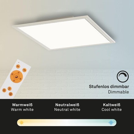 BRILONER CCT svítidlo LED panel, 29,5 cm, 1800 lm, 18 W, bílé BRILO 7194-016