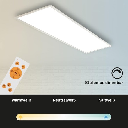 BRILONER CCT svítidlo LED panel, 119,5 cm, 3800 lm, 36 W, bílé BRILO 7196-016