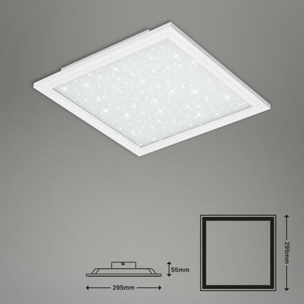 BRILONER Hvězdné nebe svítidlo LED panel, 29,5 cm, 1800 lm, 18 W, bílé BRILO 7301-016
