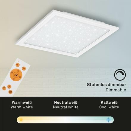 BRILONER Hvězdné nebe svítidlo LED panel, 29,5 cm, 1800 lm, 18 W, bílé BRILO 7301-016