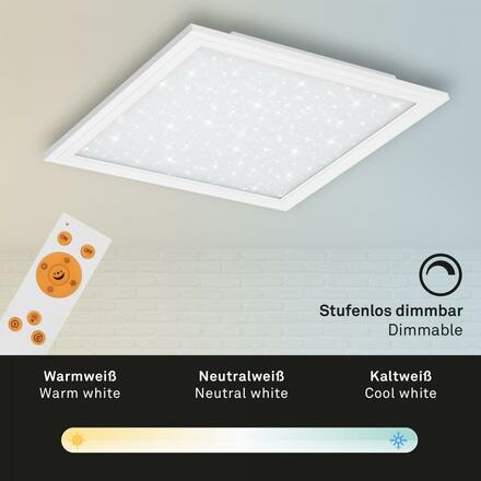 BRILONER Hvězdné nebe svítidlo LED panel, 45 cm, 2500 lm, 23 W, bílé BRILO 7302-016