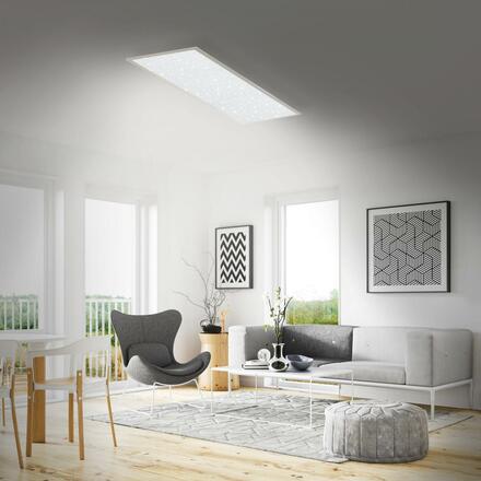 BRILONER Hvězdné nebe svítidlo LED panel, 119,5 cm, 3800 lm, 36 W, bílé BRILO 7304-016