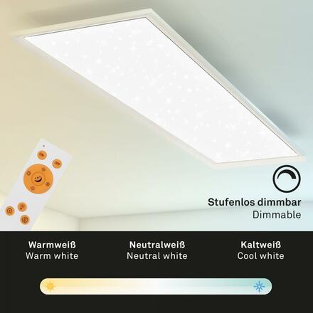 BRILONER Hvězdné nebe svítidlo LED panel, 119,5 cm, 3800 lm, 36 W, bílé BRILO 7304-016