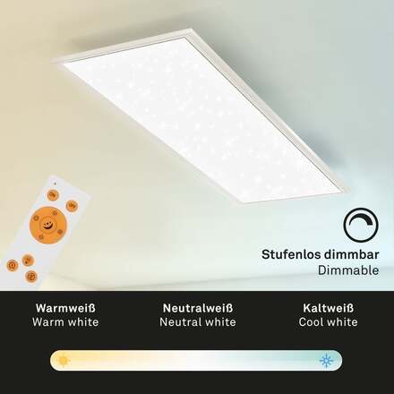 BRILONER Hvězdné nebe svítidlo LED panel, 100 cm, 2200 lm, 24 W, bílé BRILO 7308016
