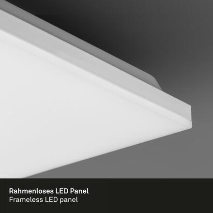 BRILONER Bezrámečkový LED panel, 59,5 cm, 3800 lm, 38 W, bílé BRILO 7376-216
