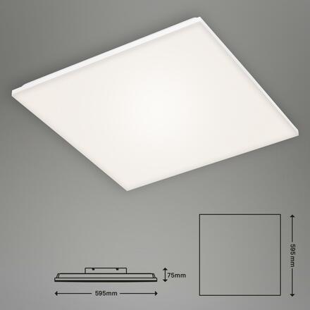BRILONER Bezrámečkový LED panel, 59,5 cm, 3800 lm, 38 W, bílé BRILO 7376-216