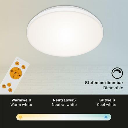 BRILONER Bezrámečkový LED panel, pr. 30 cm, 1600 lm, 12 W, bílé BRILO 7377-016