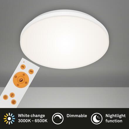 BRILONER Bezrámečkový LED panel, pr. 30 cm, 1600 lm, 12 W, bílé BRILO 7377-016