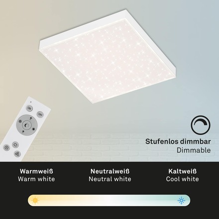 BRILONER CCT svítidlo LED panel, 29,5 cm, 15 W, bílé BRILO 7381-016