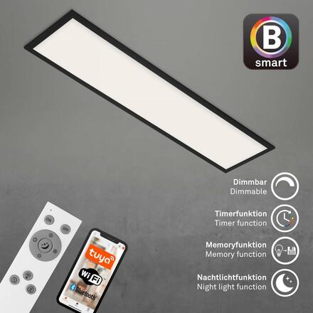 BRILONER CCT svítidlo LED panel, 100 cm, 28 W, 3000 lm, černá BRILO 7385-015