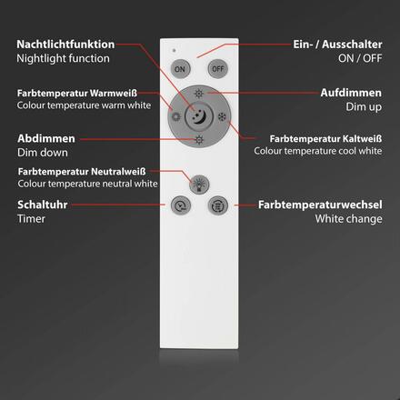 BRILONER CCT svítidlo LED panel, 100 cm, 28 W, 3000 lm, bílé BRILO 7385-016