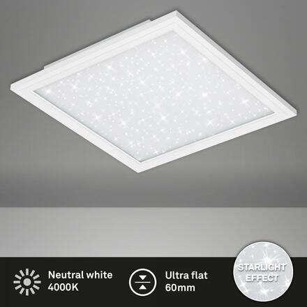 BRILONER Hvězdné nebe svítidlo LED panel, 59,5 cm, 4100 lm, 38 W, bílé BRILO 7392-016