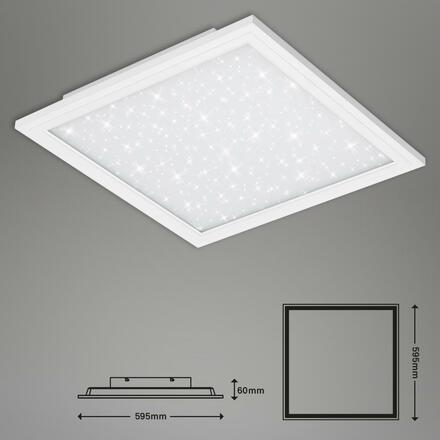 BRILONER Hvězdné nebe svítidlo LED panel, 59,5 cm, 4100 lm, 38 W, bílé BRILO 7392-016
