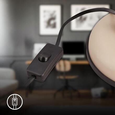 BRILONER Pixa lampička na psací stůl, vypínač, nastavitelné, E14, béžová 7394011