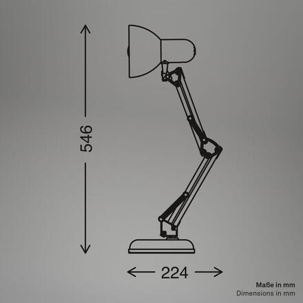 BRILONER Pixa lampička na psací stůl, vypínač, nastavitelné, E14, béžová 7394011