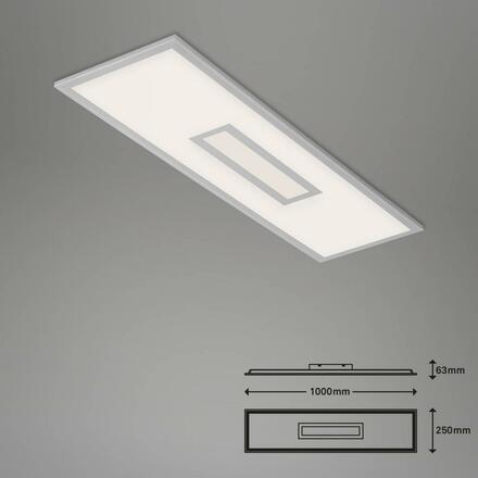 BRILONER CCT svítidlo LED panel, RGB centrální světlo, 100 cm, 28 W, 3000 lm, stříbrná BRILO 7398-014