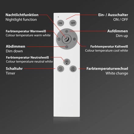 BRILONER CCT panel, 78 cm, dálkový ovladač, LED modul, 24,5W, 2600lm BRILO 7399015