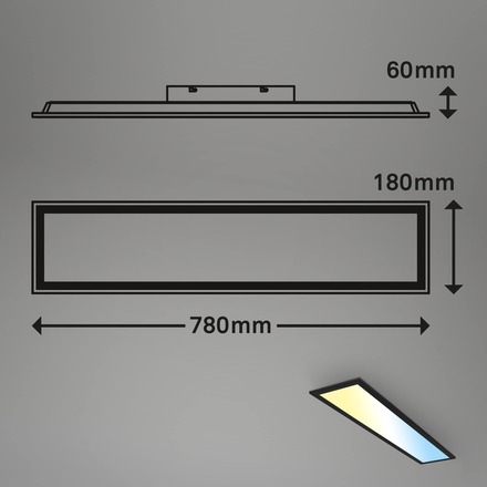 BRILONER CCT panel, 78 cm, dálkový ovladač, LED modul, 24,5W, 2600lm BRILO 7399015