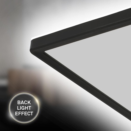 BRILONER Ultraplochý LED panel s přímým a nepřímým osvětlením, 29,3 cm, LED, 22 W, 3000 lm, černá BRILO 7402-415