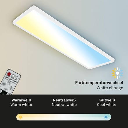 BRILONER Ultraploché CCT svítidlo LED panel, 29,3 cm, LED, 23 W, 3000 lm, bílé BRILO 7403-016