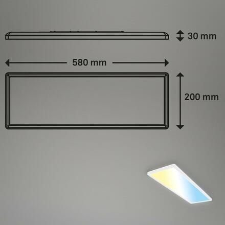 BRILONER Ultraploché CCT svítidlo LED panel, 29,3 cm, LED, 23 W, 3000 lm, bílé BRILO 7403-016