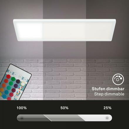 BRILONER Ultraploché RGB/W-svítidlo LED panel s přímé a nepřímé osvětlení, 42 cm, LED, 22 W, 3000 lm, bílé BRILO 7404-016