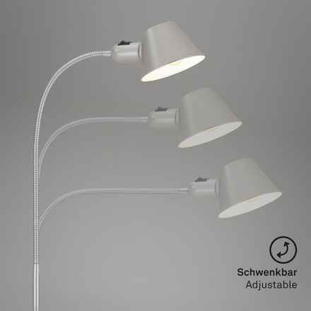 BRILONER Stolní lampa, 23 cm, 1x. E27, max. 10 W, matný chrom BRILO 7407-014
