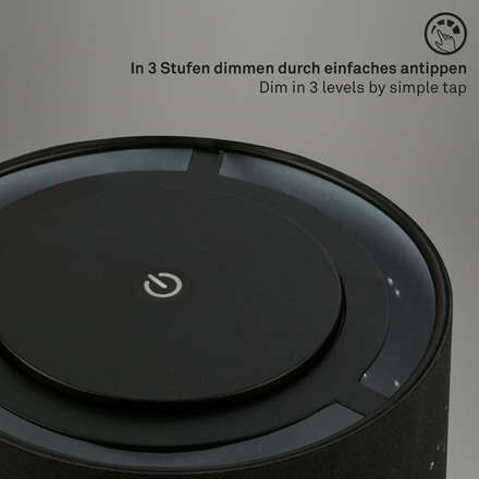 BRILONER LED bateriové stolní svítidlo, pr.12,5 cm, LED modul, 3W, 350 lm, černá IP44 BRILO 7443-015