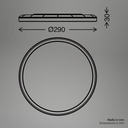 BRILONER Tava Wood LED stropní svítidlo, přímé a nepřímé osvětlení, ploché, imitace dřeva, kruhové 29 cm 7450314
