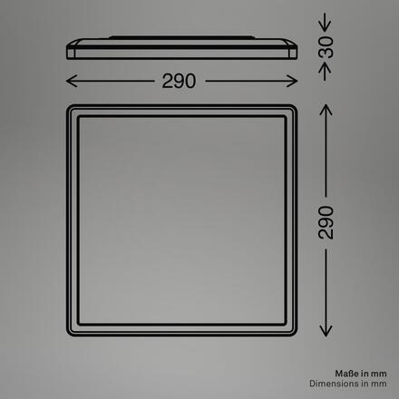 BRILONER Tava Wood LED stropní svítidlo, přímé a nepřímé osvětlení, ploché, imitace dřeva, 29x29 cm 7452314