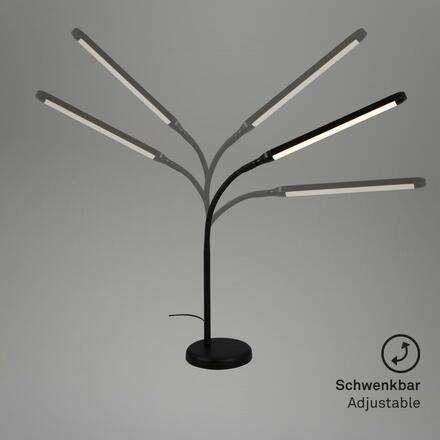 BRILONER LED stolní lampa, 37 cm, paměť, 6W, 600lm, černá BRILO 7472015