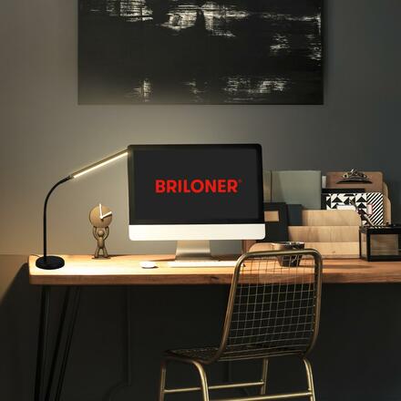 BRILONER LED stolní lampa, 37 cm, paměť, 6W, 600lm, černá BRILO 7472015