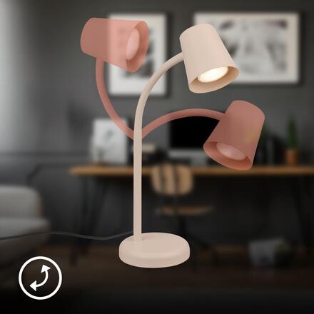 BRILONER Skriva stolní lampička – nastavitelná, vypínač, GU10 patice, max. 9W, béžová 7476011