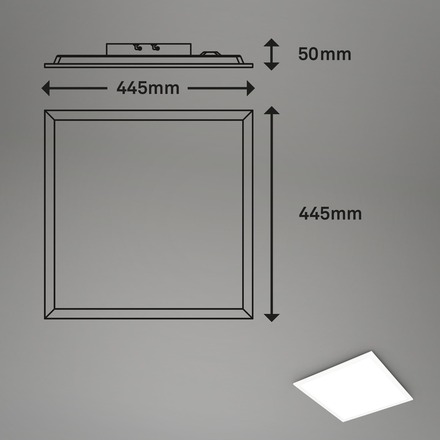 BRILONER Svítidlo LED panel, 44,5 cm, LED modul, 24W, 2800lm, bílé BRILO 7477016