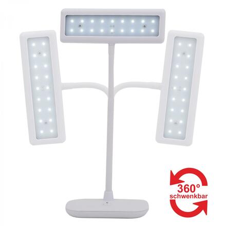 BRILONER LED stolní lampa, 44 cm, 7,5 W, bílé BRILO 7488-016